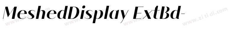 MeshedDisplay ExtBd字体转换